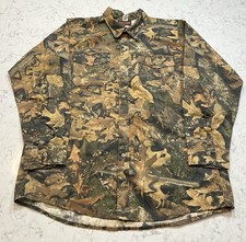 Vintage True Timber Camo Hunting Shirt USA Made Long Sleeve Button Up XL