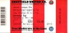 Sheffield United v Huddersfield Town 13/09/11 Ticket League 1
