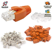 Cat7 Crimpstecker 20 Stück Metall Schirm Knickschutz Einfädelhilfe