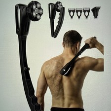 Electric Back Shaver for Men, Long Handle, 6D Floating Head, Contour/Fit, IPX6