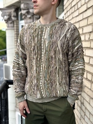 tundra ローゲージニット 3D vintage archive Vintage Tundra Canada Knit Sweater 3D Coogi Style 90's Men's