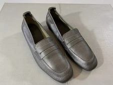 Arche Women’s Pewter Leather Loafers Size 9