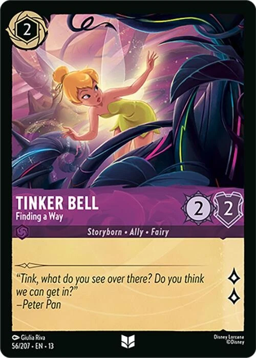ロルカナ ティンカーベル プロモ foil 英語版 flake jbB3 Tinker Bell-Snowflake Collector 34 Disney Lorcana Promo Cards for