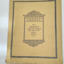 G. Schirmer Inc. Chopin Complete Works for Piano Book One Waltzes Sheet Music