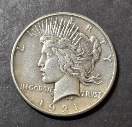 1921 Peace Dollar, VF, Cleaned