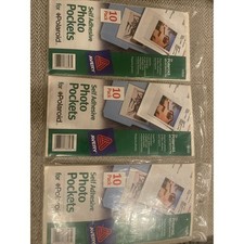 Avery Self Adhesive Photo Pockets Lot Of 3 73723 Polaroid 600  Spectra 10 Pack