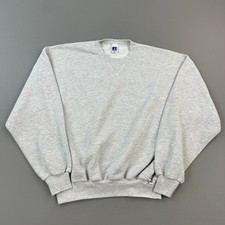 Vintage Russell Athletic Sweatshirt Mens 2XL Gray Blank Pullover 90s Y2K