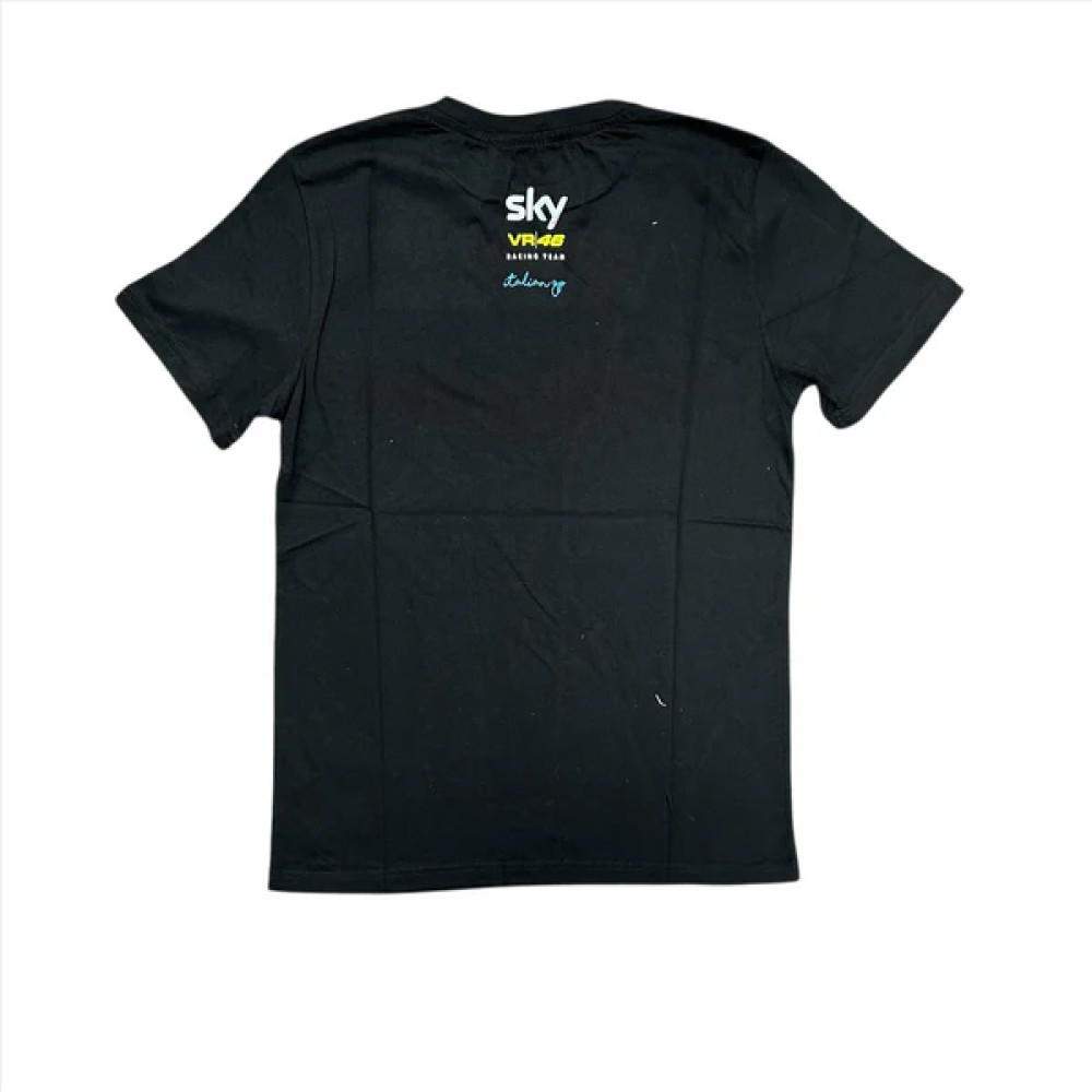 Valentino Rossi MotoGP T-Shirt Women's Black Team Sky Top - New thumbnail 3