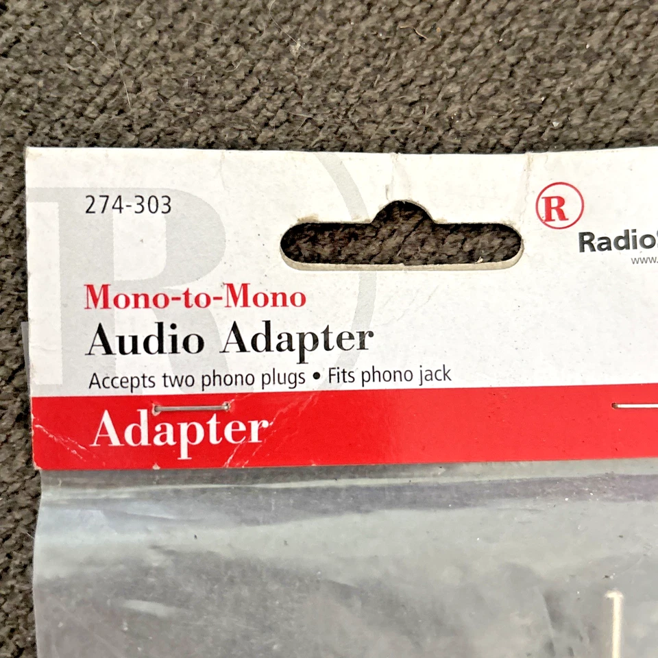 RADIOSHACK MONO TO MONO AUDIO ADAPTER 274-303 SEALED AUXILIARY DAZZLE CONNECTOR - Image 2 of 4