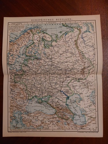 11 x Orig.(1895)Landkarte RUSSLAND