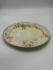 Excelsior Semi Porcelain 13.5” Oval Platter Roses Gold Trim Wood & Son England