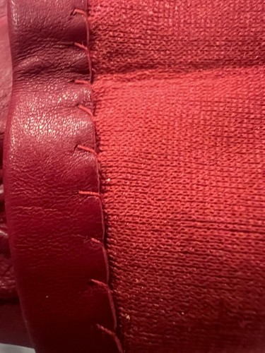 Guanti foderati vintage anni 90 Saks Fifth Avenue donna rossi vera pelle made in Italy 6 - Foto 9 di 12
