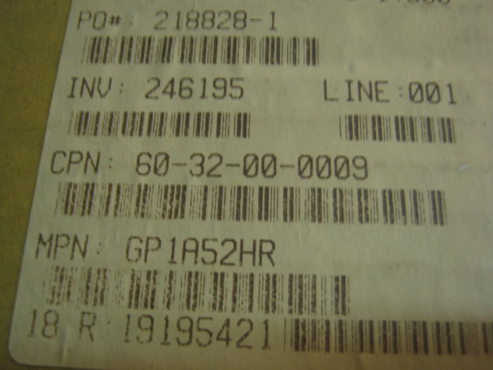 GP1A52HR NOS Lote de 5 Interruptores Ópticos de Sharp Foto 4 de 4