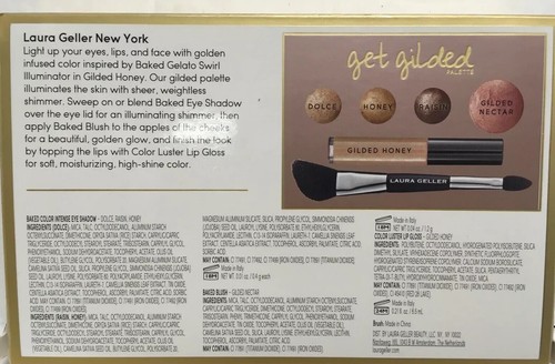 Laura Geller Get Gilded Palette eye shadow & blush Great colors NIB - Picture 3 of 3