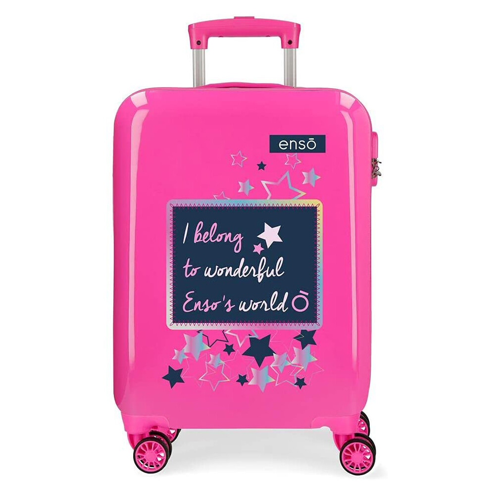 Trolley Abs 55cm. 4 Ruote Enso Make a Wish Fucsia ENSO - X28983 GIODICART