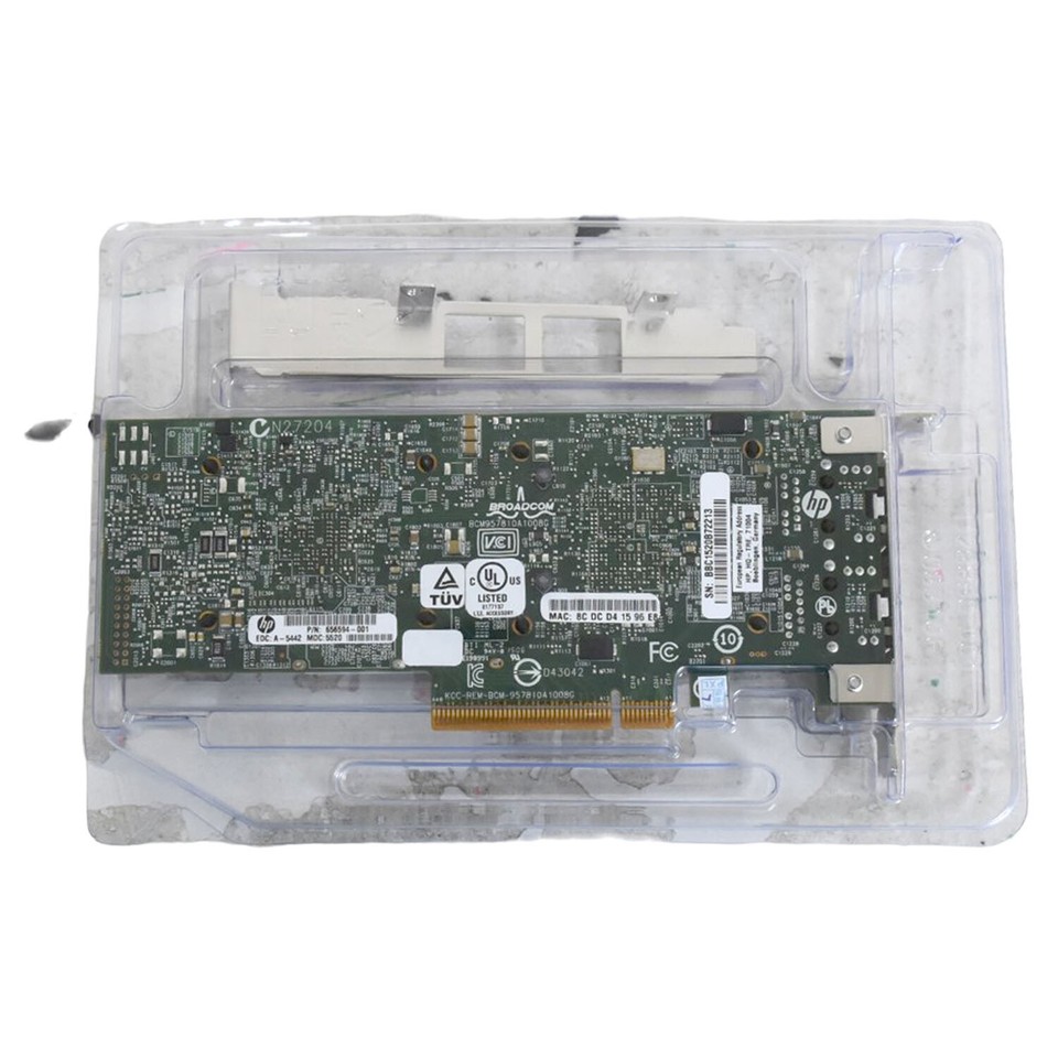 HP 530T 2-Port 10Gb Ethernet PCIe 2.0 Adapter 656596-B21 657128-001 656594-001 E - Foto 7