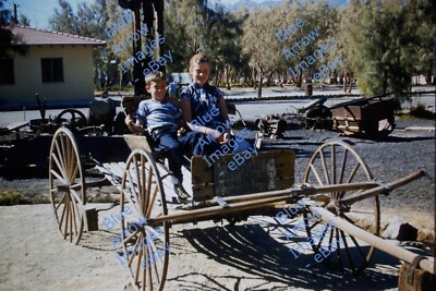 1956 35mm Red Border Slide Death Valley Borax Smith's Buckboard Wagon #4586