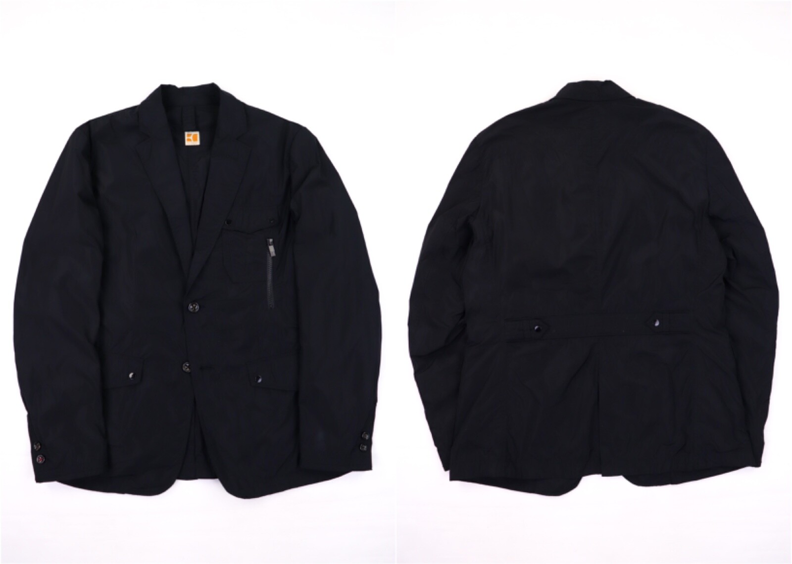 Boss Orange Vintage Overlo-W Black Nylon Cargo Multipocket Blazer Jacket US40R
