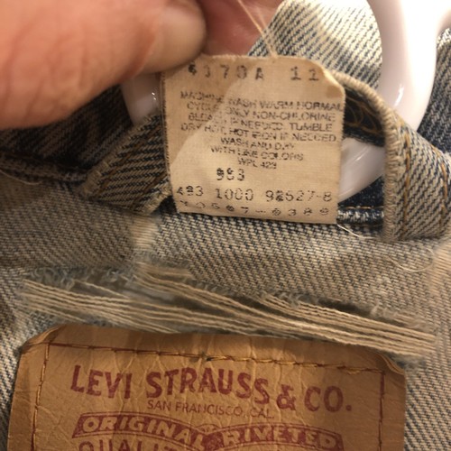 Vintage Levis Trucker Jean Jacket Mens - XL - 70507-0389 - READ! - Picture 4 of 12