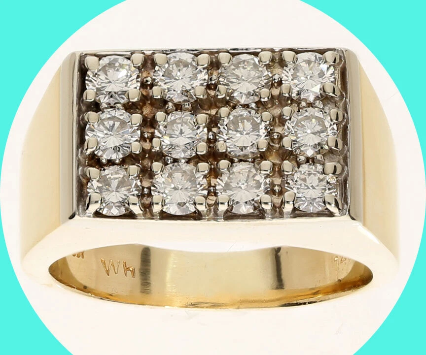 12 diamond cheap mens ring
