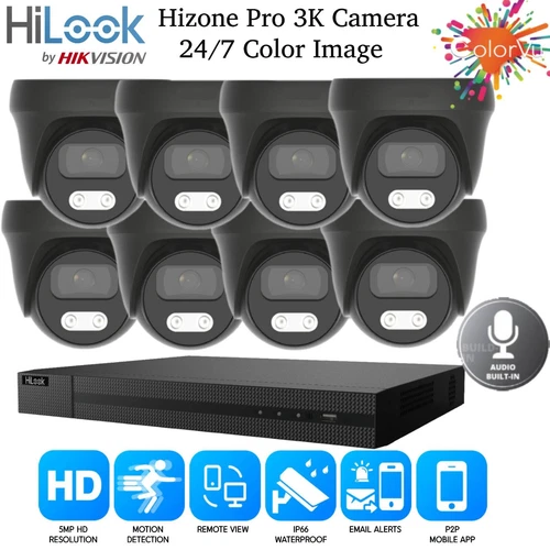HIKVISION CCTV SECURITY SYSTEM 5MP AUDIO MIC CAMERA ColorVU Outdoor Night Vision - Picture 1 of 29