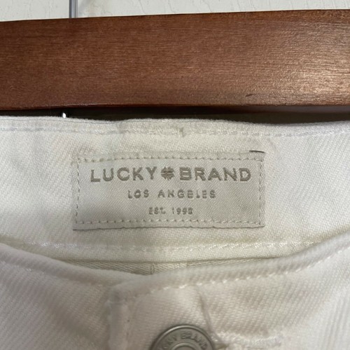 Lucky Brand Women's NWT White Mid Rise Crop Straight Leg Relaxed Jeans Size 8/29 - Picture 2 of 8