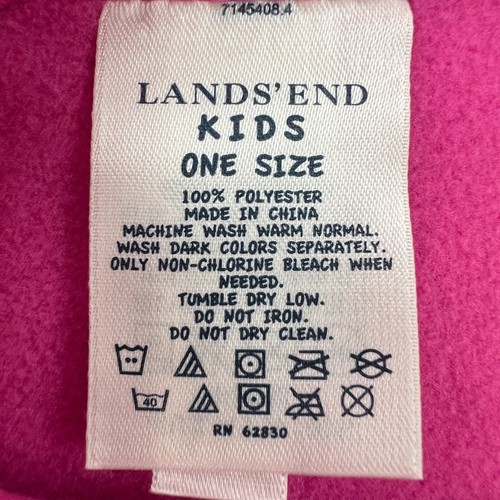 Lands End Scarf Girl Polartec Gaiter Pink Run 9x9.5 Snow Winter School Core No - Picture 5 of 7