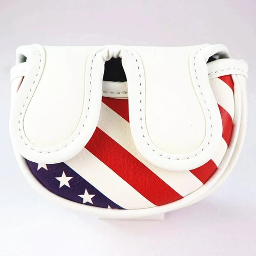 Magnetic Mid Mallet Putter Cover Head Cover Center Shafted Golf Putter Headcover - Picture 2 of 5