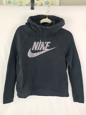 nike black metallic hoodie