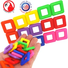 2288 Pk14 Plastic Squares Foot Talon Craft Part Parrot Bird Toys