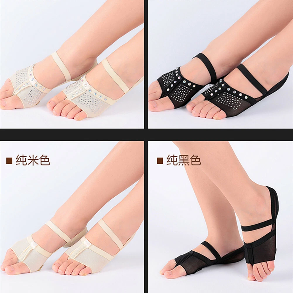 New Belly Dance Toe Pad Practice Shoes Half shoe Ballet Foot Cover