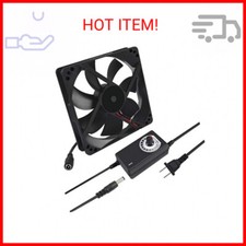 120mm x 25mm 110V 220V AC Powered Cooling Fan with Speed Controller 3V to 12V