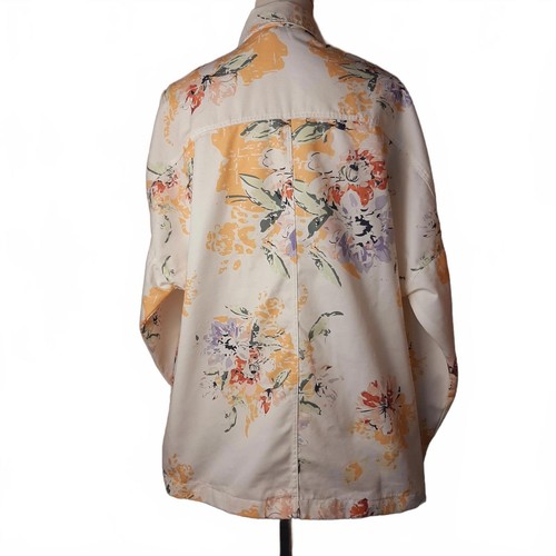 Davi & Dani Floral Trucker Jacket Light Oversized Medium - Picture 3 of 6