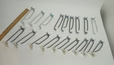 18 Slatwall Flip Scan Double Loop Hooks, metal, 6" see IRL photos, pre-owned