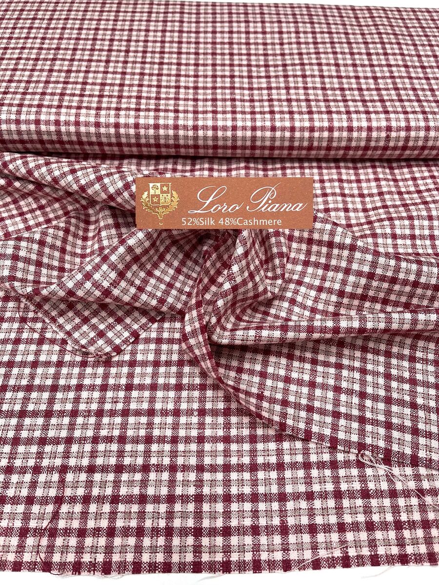 Loro Piana CASHMERE SILK Suiting Fabric, Burgundy PINK Loro Piana CASHMERE SILK Suiting Fabric, Burgundy PINK