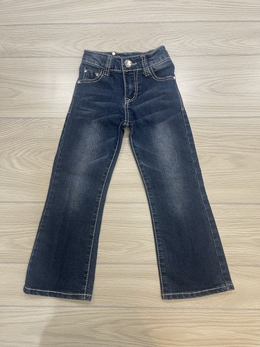 Wired Heart Dark Wash Bling Western Cowgirl Bootcut Jeans Little Girls Size 5 - Picture 16 of 17