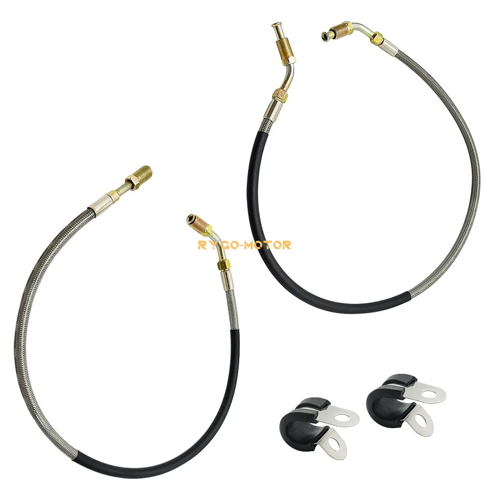 Front Brake Lines Left & Right W/Fitting for Polaris Trail Boss 250 325 350 ATV - Image 3 of 4