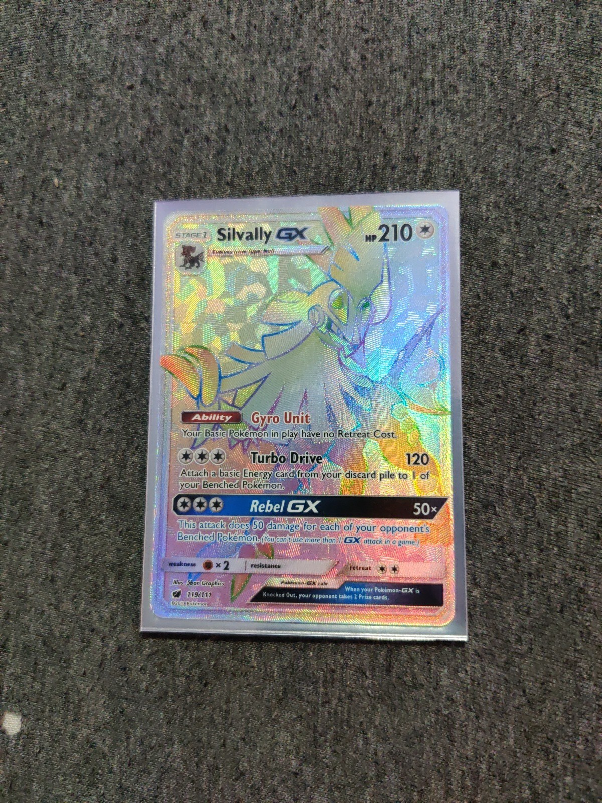 Pokémon TCG Silvally GX Crimson Invasion 119/111 Holo Secret Rare for sale online eBay