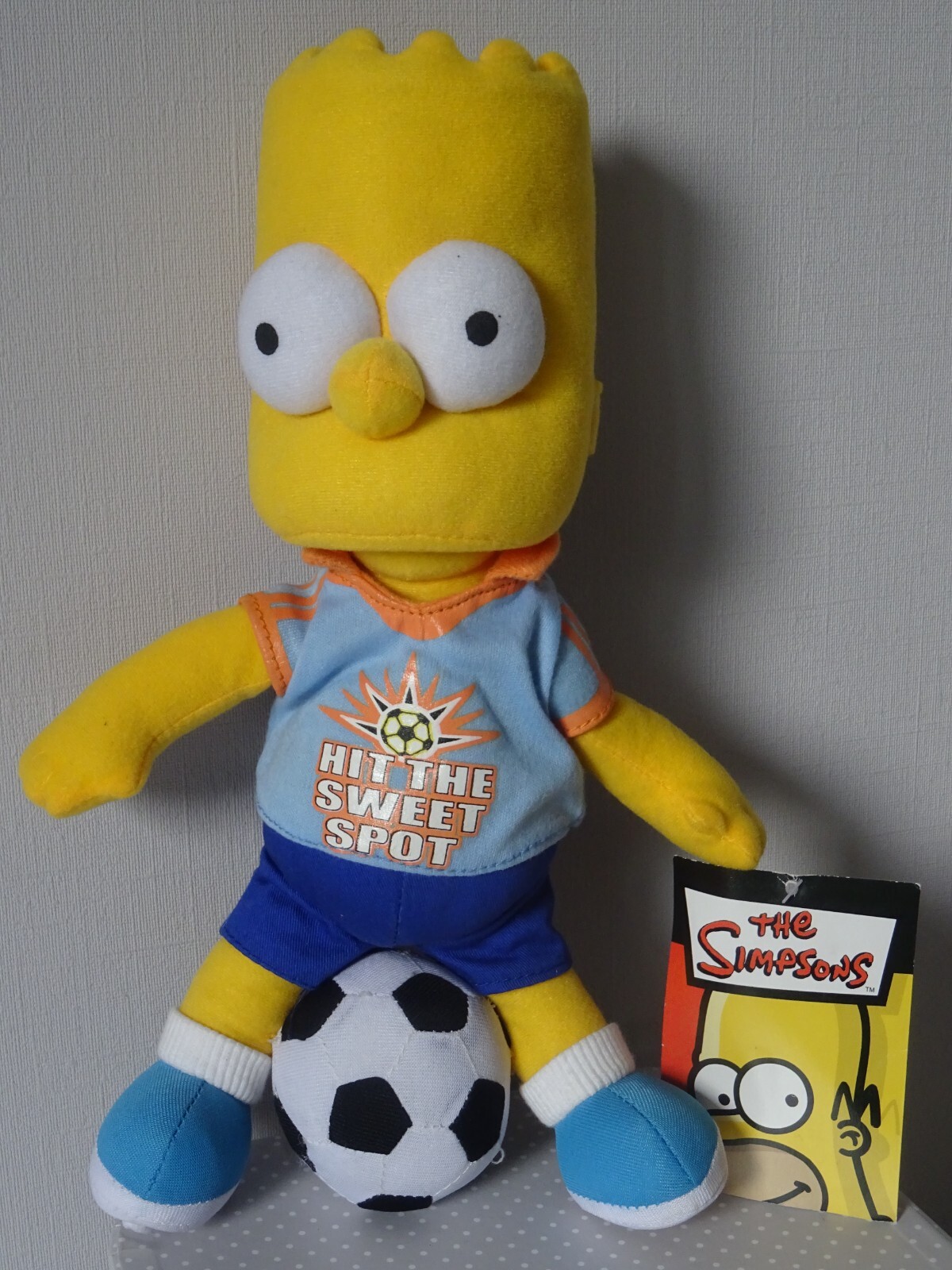 Peluche Bart footballeur Les Simpsons 30 cm United Labels Iberica 2010 neuf