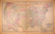 Dated 1895 Map of the UNITED STATES 18x29 - 17