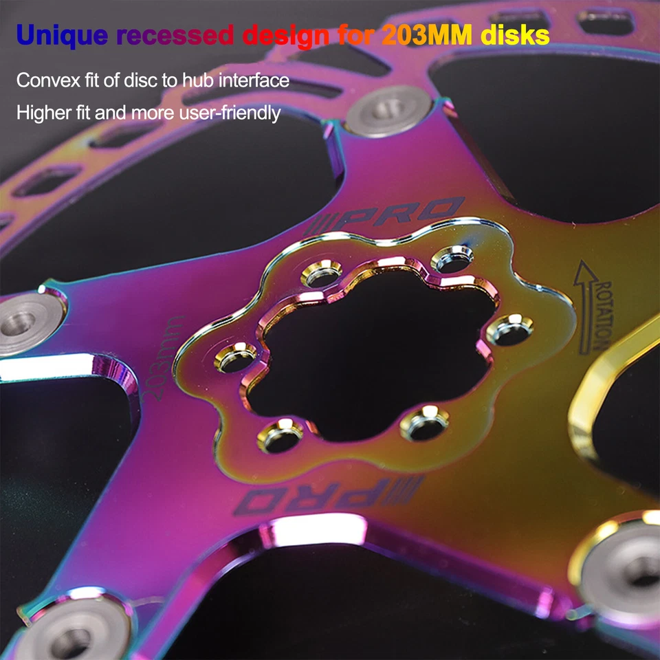 IIPRO Floating Rotor 140/160/180/203MM Bike Disc Brake Rotor 6 Bolts fit Shimano - Image 4 of 4