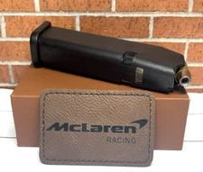 Brown Leatherette Mclaren Racing Patch Iron on Adhesive for Hats, Clothing