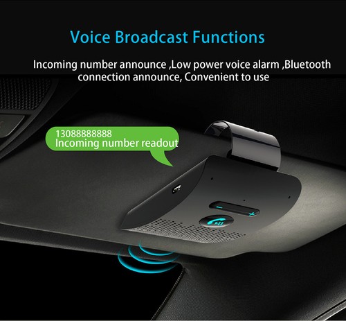 Wireless Bluetooth Speakerphone Multi-point Handsfree Accessories For Car Truck - Picture 7 of 18