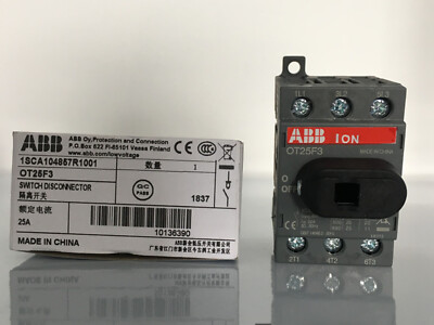 ABB SWITCH DISCONNECTOR OT16F3/OT25F3/OT40F3/OT63F3/OT80F3/OT100F3/OT125F 3-pole