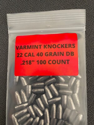 22  CAL 40 GRAIN DISH BASE .218'' SLUG / PELLETS  FROM VARMINT KNOCKERS