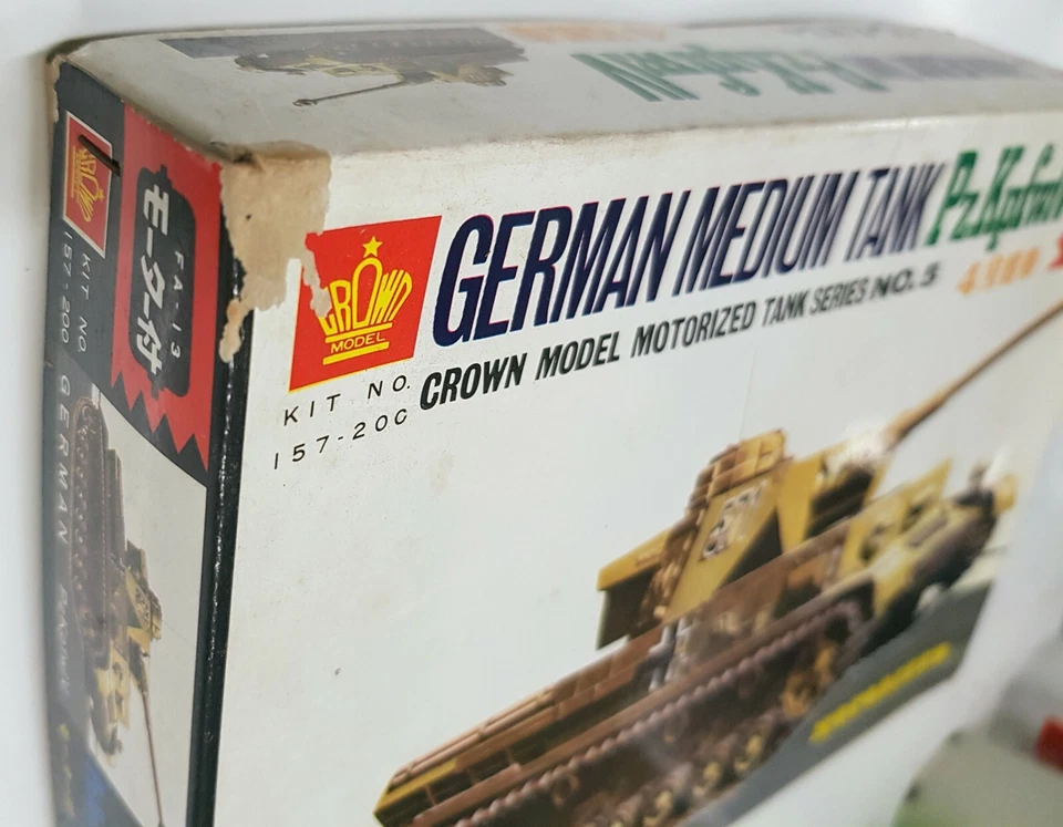 1/50 GERMAN MEDIUM TANK PZ-KPFW IV motorized Crown Model Japan Kit 157 - Immagine 3 di 4