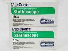 Lot of 2 MediChoice Stethoscopes Single-Head Pre-Assembled Yellow STH4630 New
