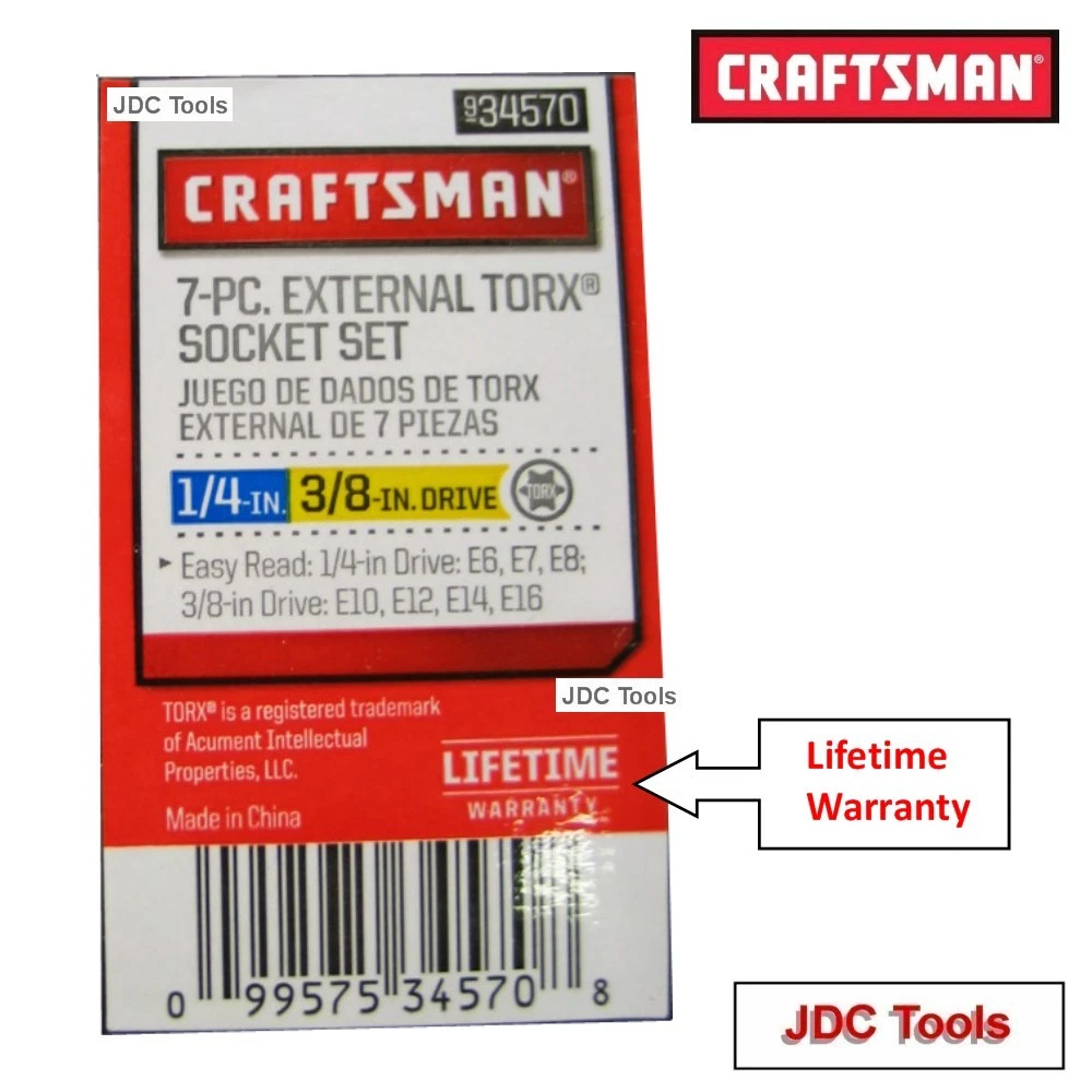 Craftsman e torx socket set online