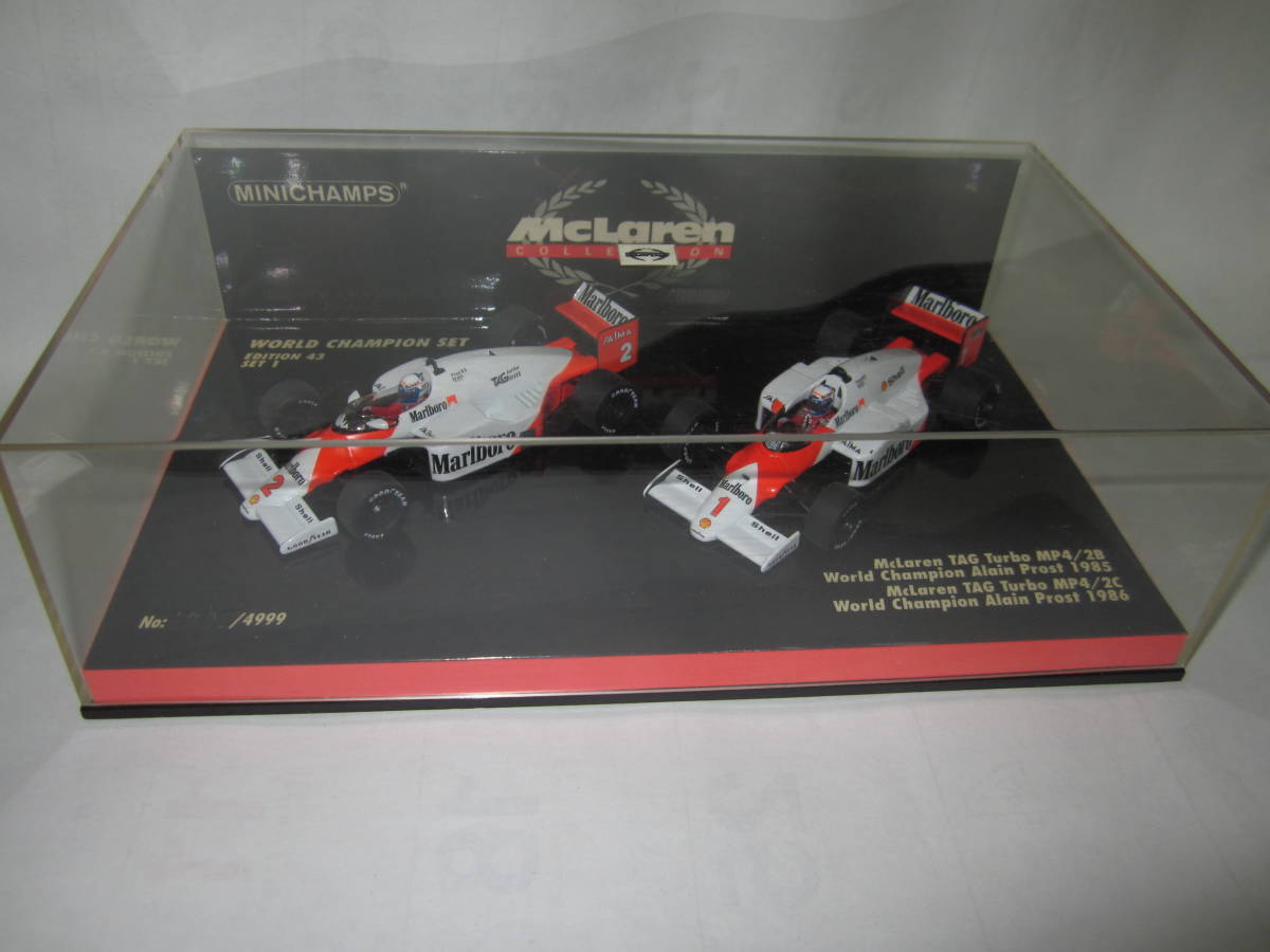 COFFRET MCLAREN TAG MP4/2B MP4/2C Alain Prost 1985 1986 Minichamps 1/43 F1 EUR 249,60 - FR