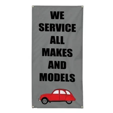 Vertical Vinyl Banner Multiple Sizes We Service All Makes and Models Car E